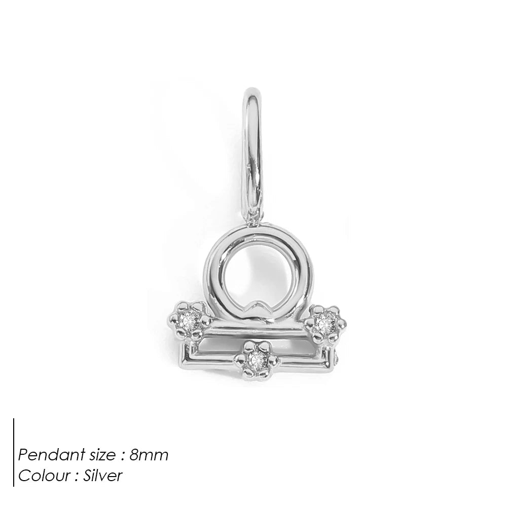 Zodiac Charm Sternzeichen Anhänger mit Kristallen