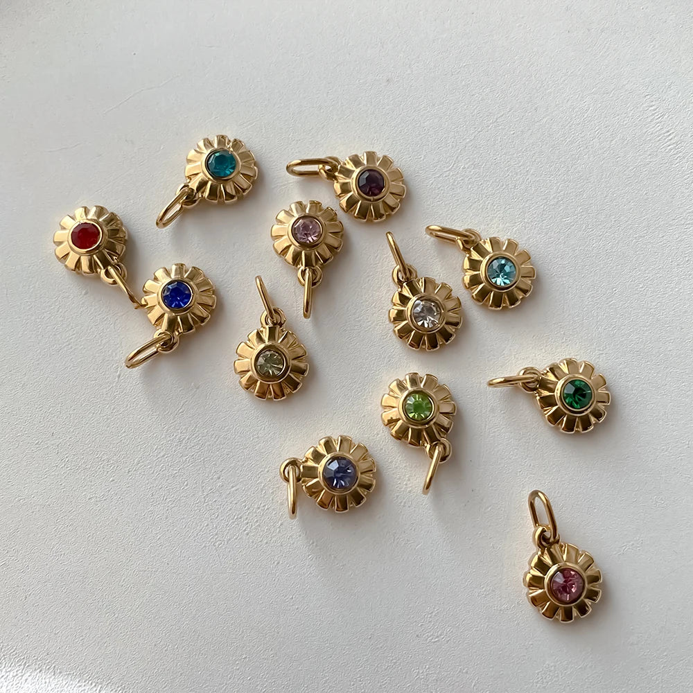 Flower Birthstone Charm