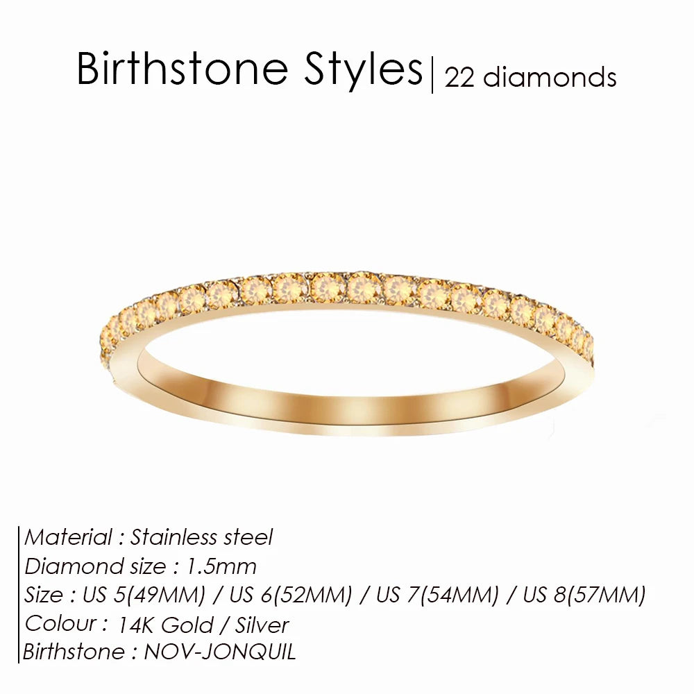 Pave Ring November Birthstone