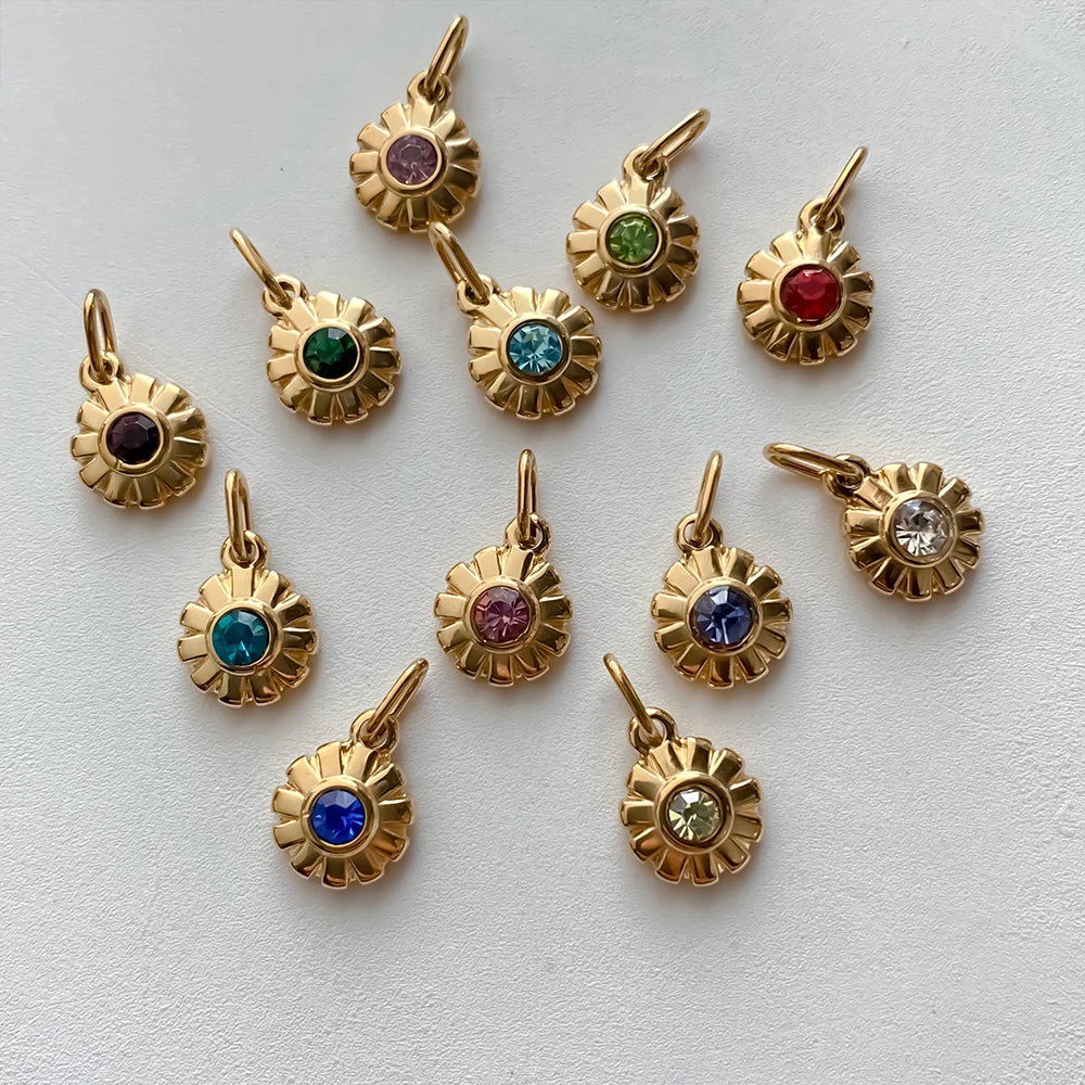 Flower Birthstone Charm