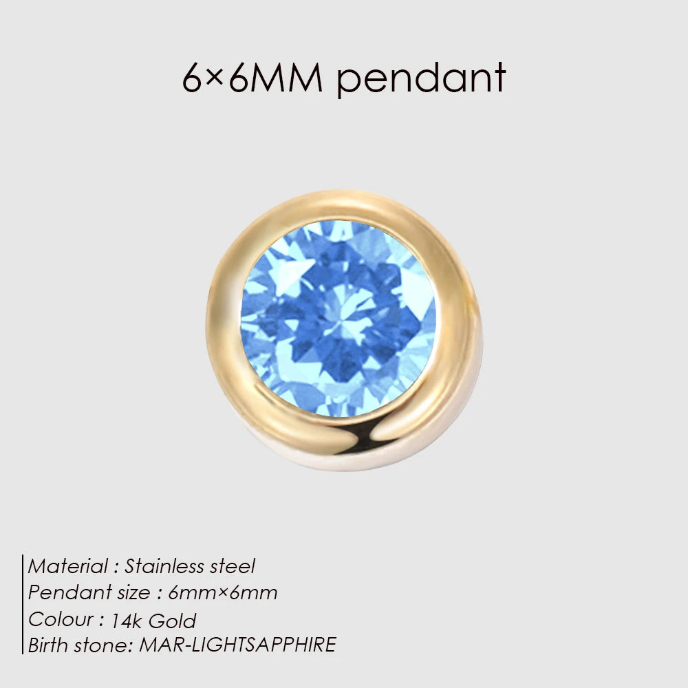 Birthstone Floating Charm Armband