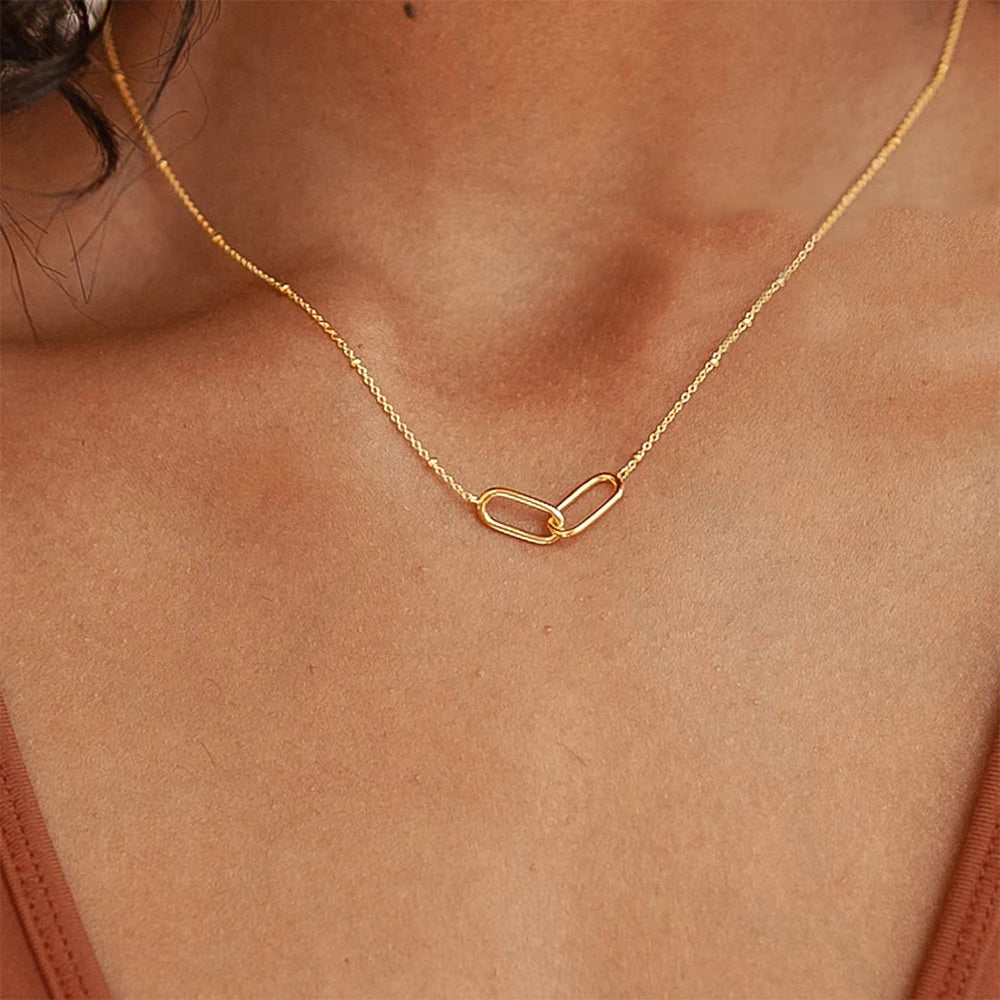 Delicate infinity paperclip Kette