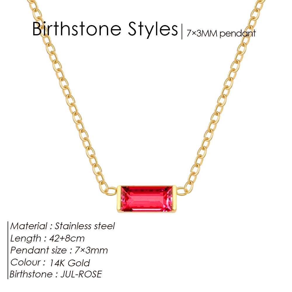 Birthstone Bar Necklace