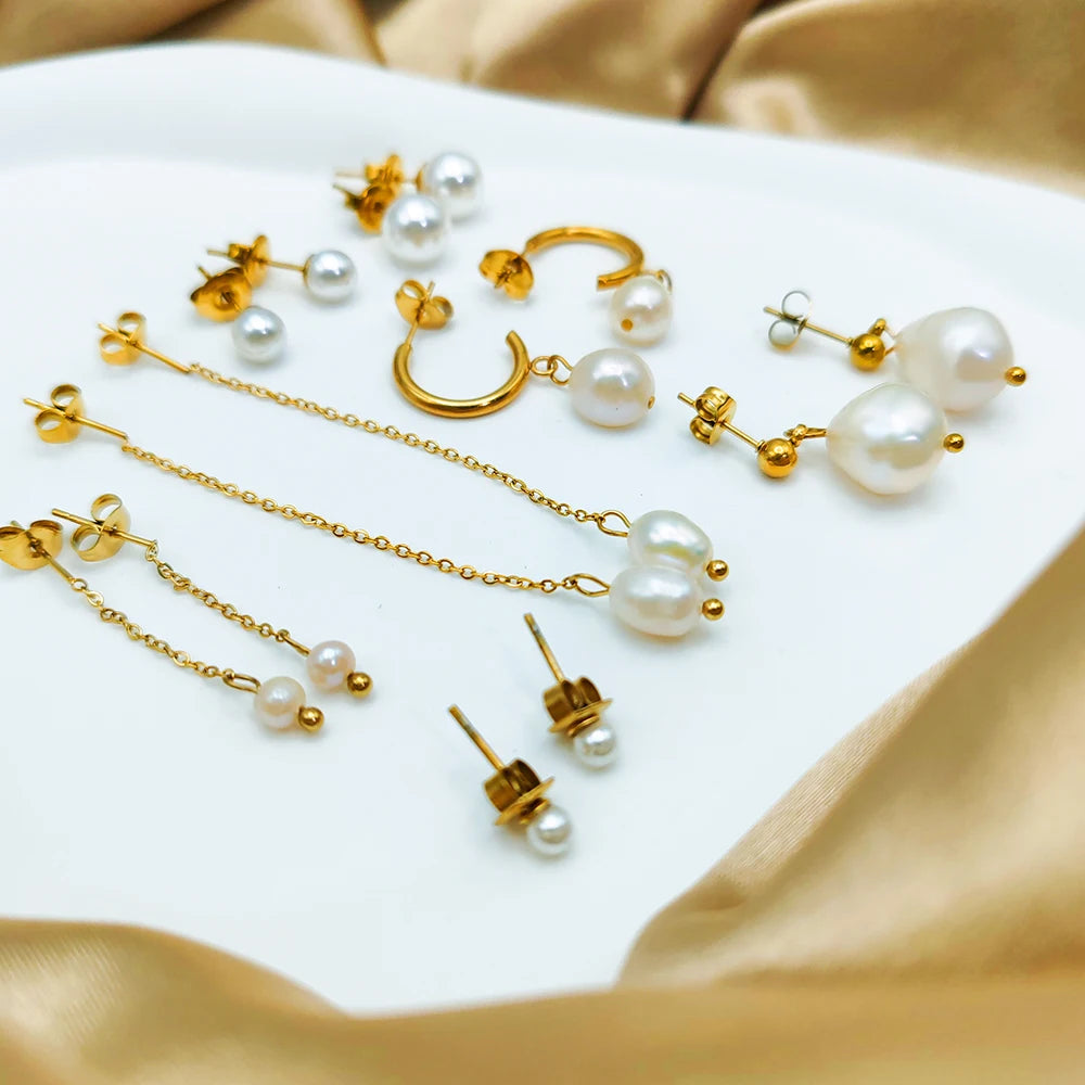 vegan Freshwater Pearl Ohrringe Auswahl