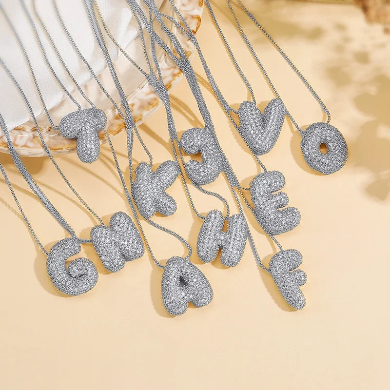 Big Bubble Shinny Letter Kette