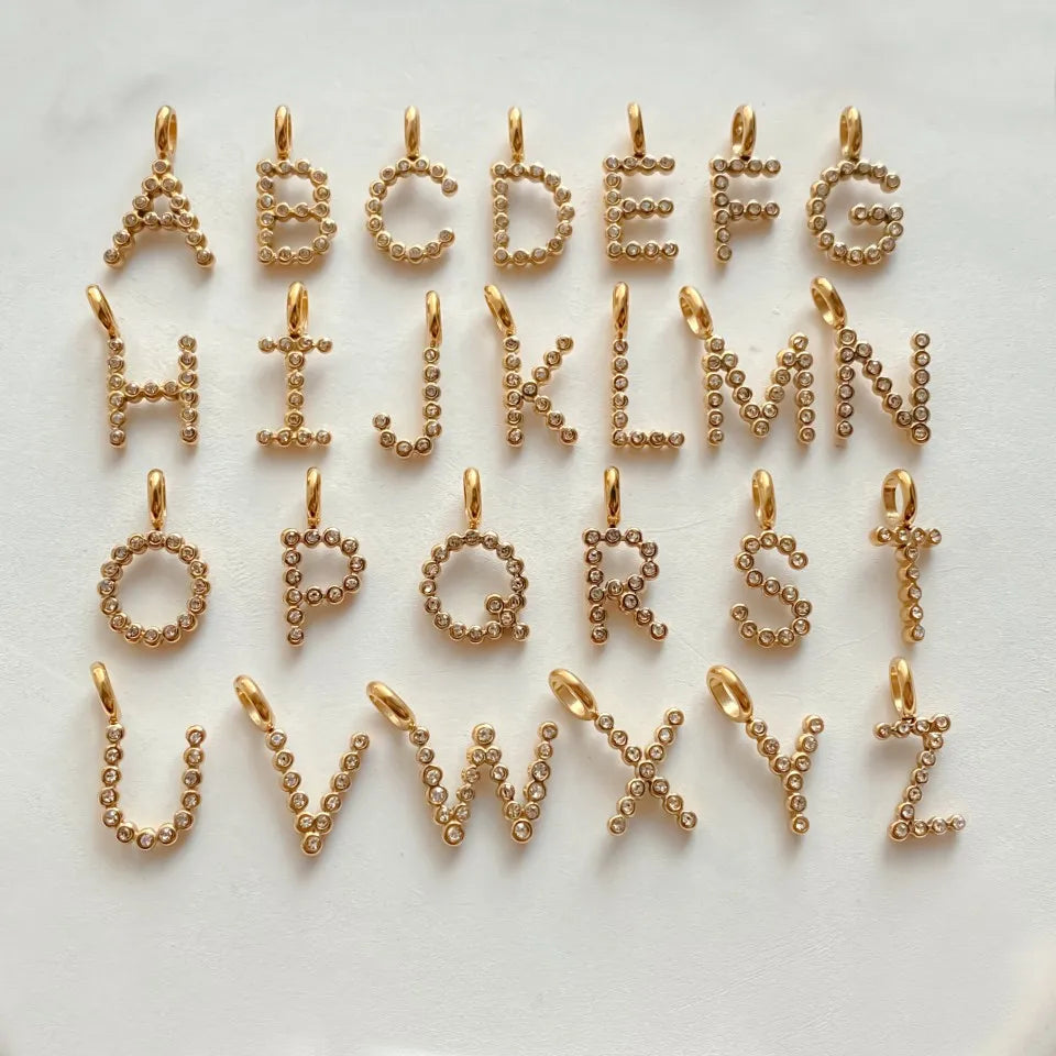 Letter Shinny Dots Charm