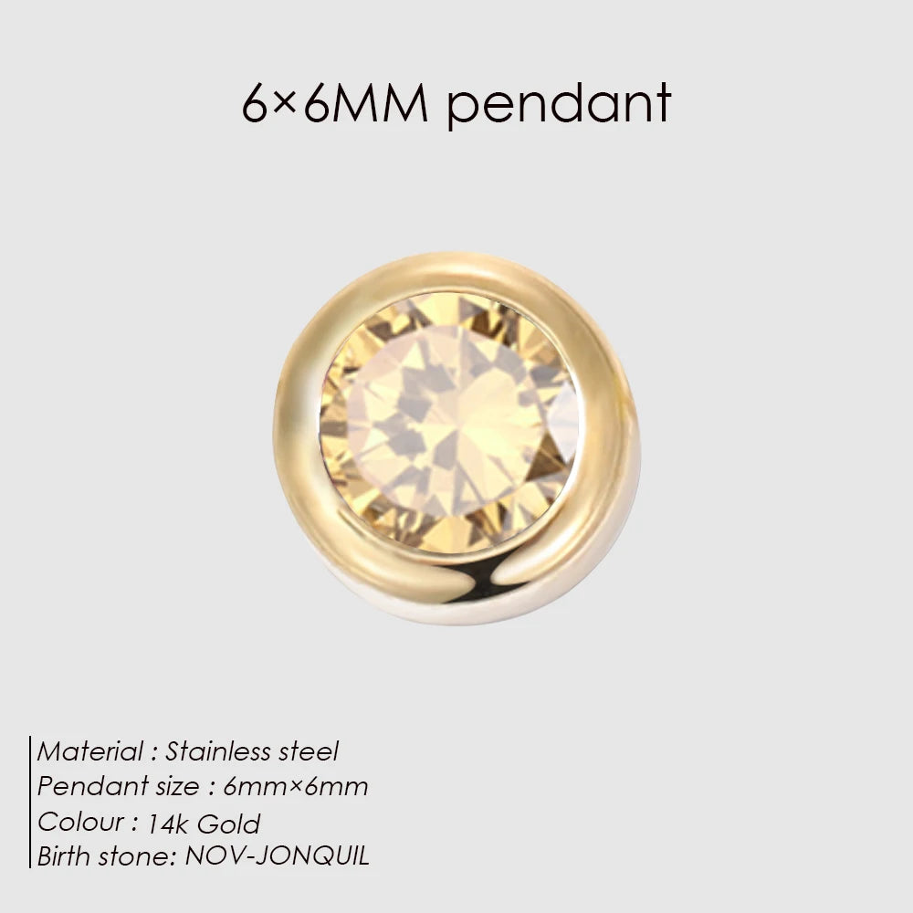 Birthstone Floating Charm Armband