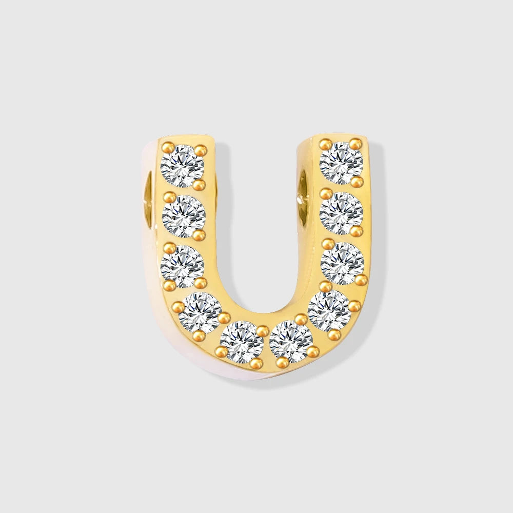 Shiny Floating Letter Charm