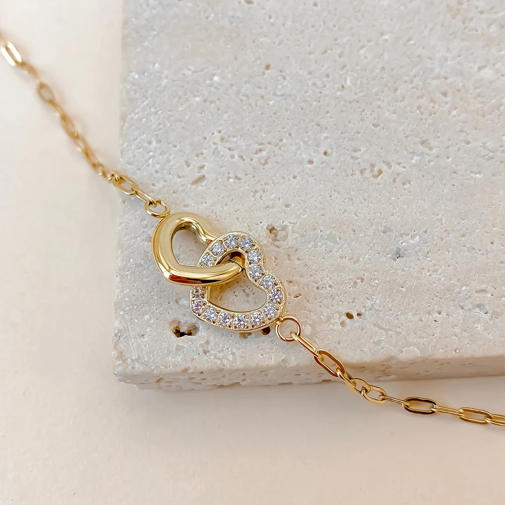 Double Heart Armkette