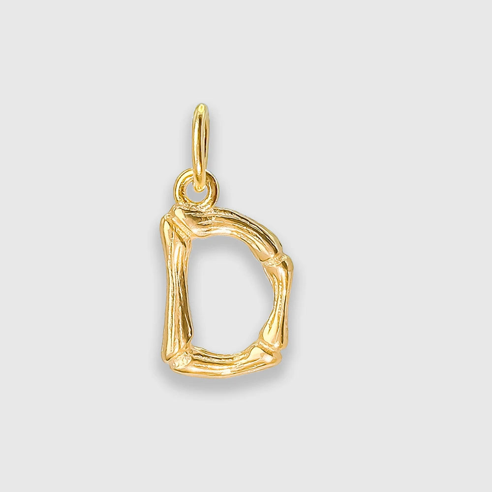 Bamboo Letter Charm