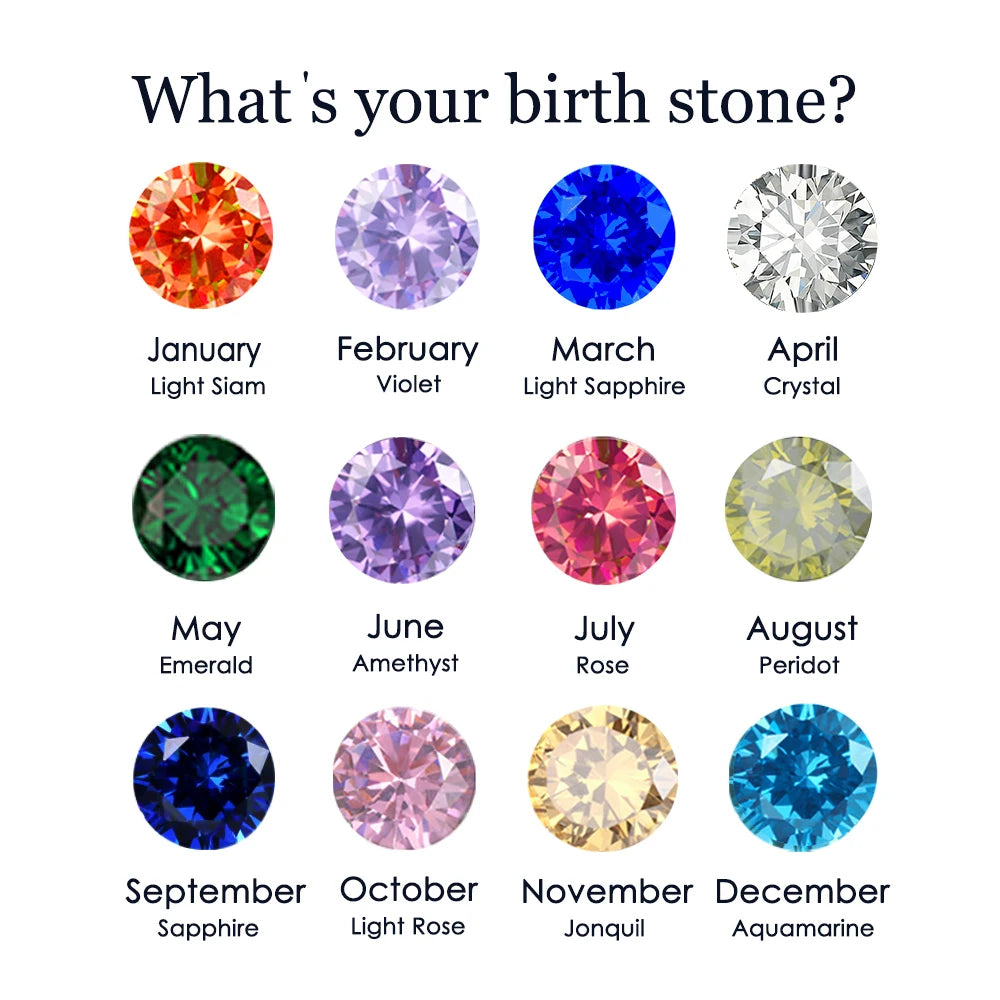 Birthstone Crystal Dot Kette