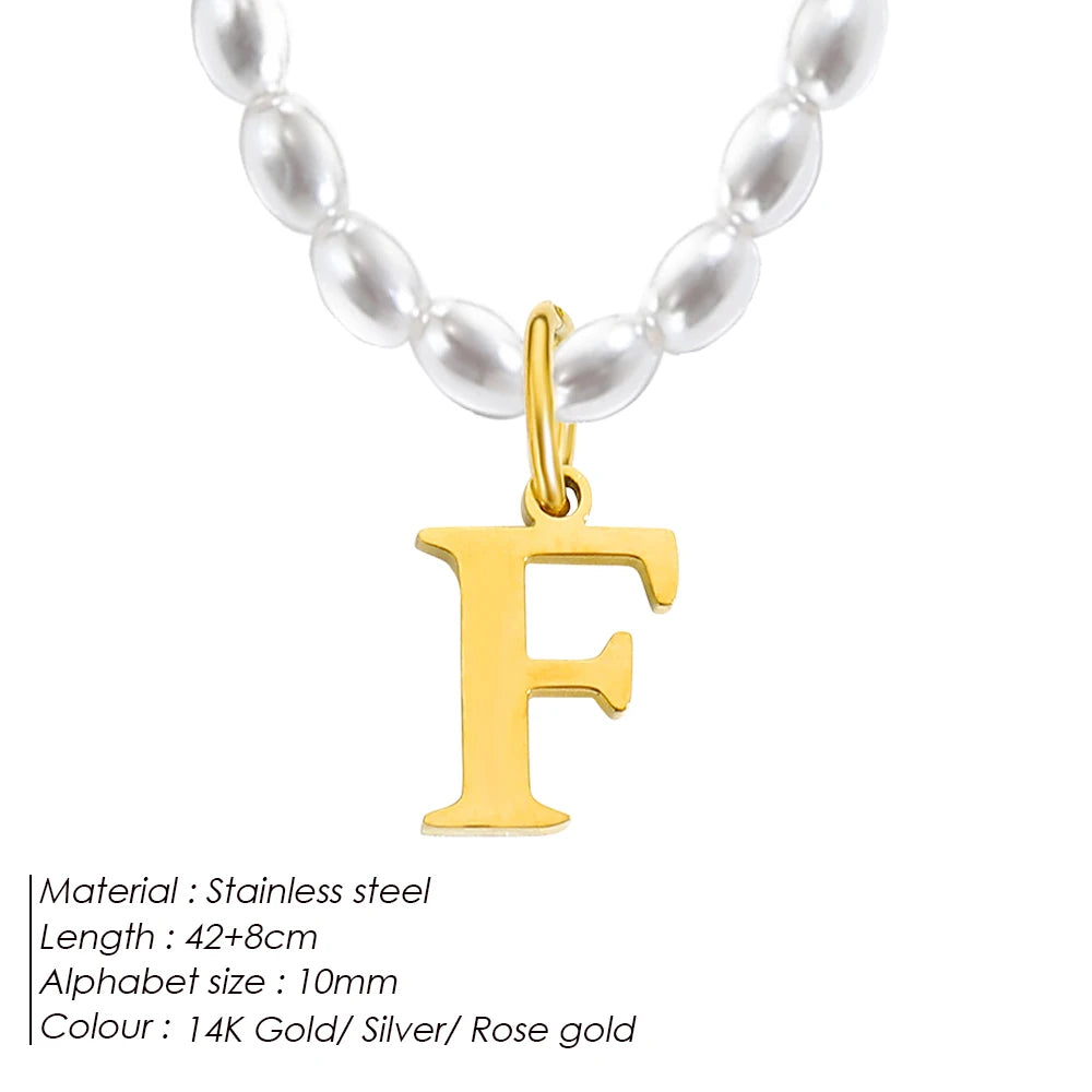 vegan perla beach letter Kette