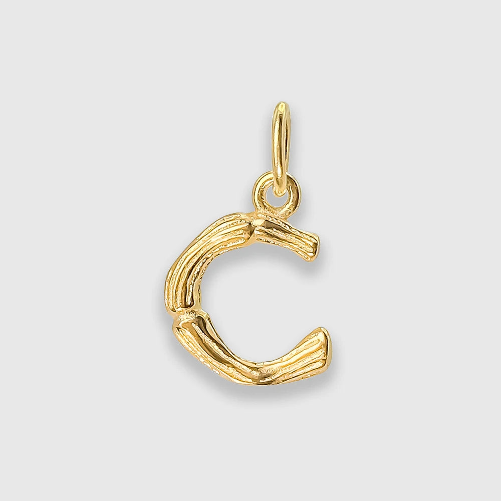 Bamboo Letter Charm