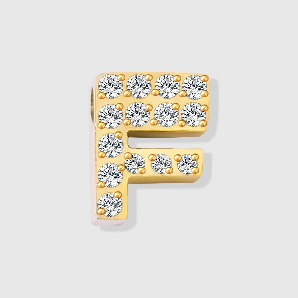 Shiny Floating Letter Charm