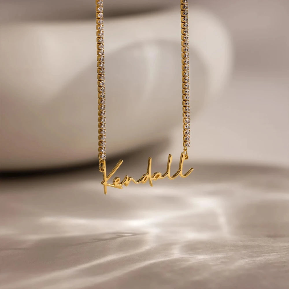 Customized Tennis Name Necklace
