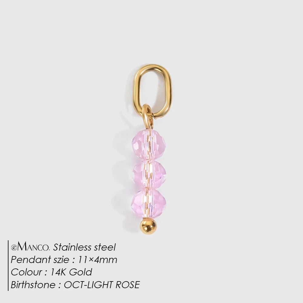 Crystal Birthstone Charm