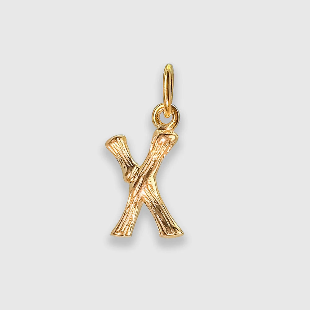 Bamboo Letter Charm