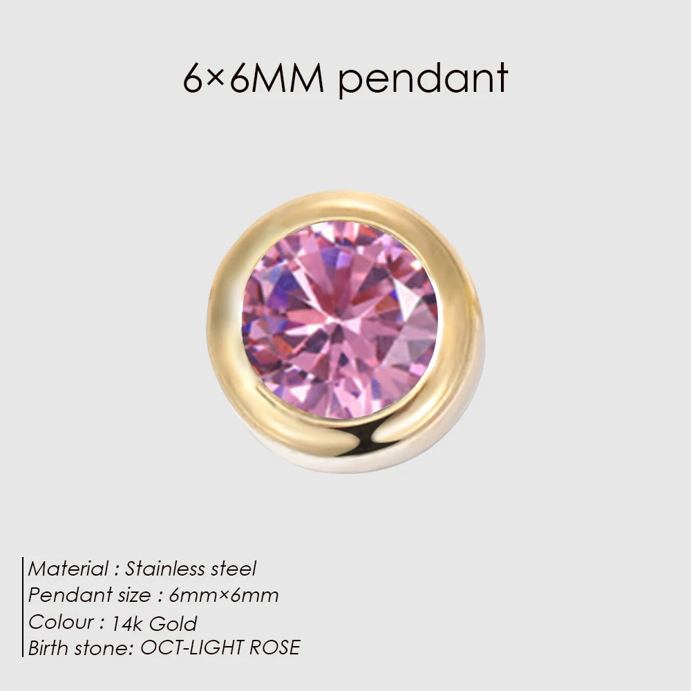 Birthstone Floating Charm Armband