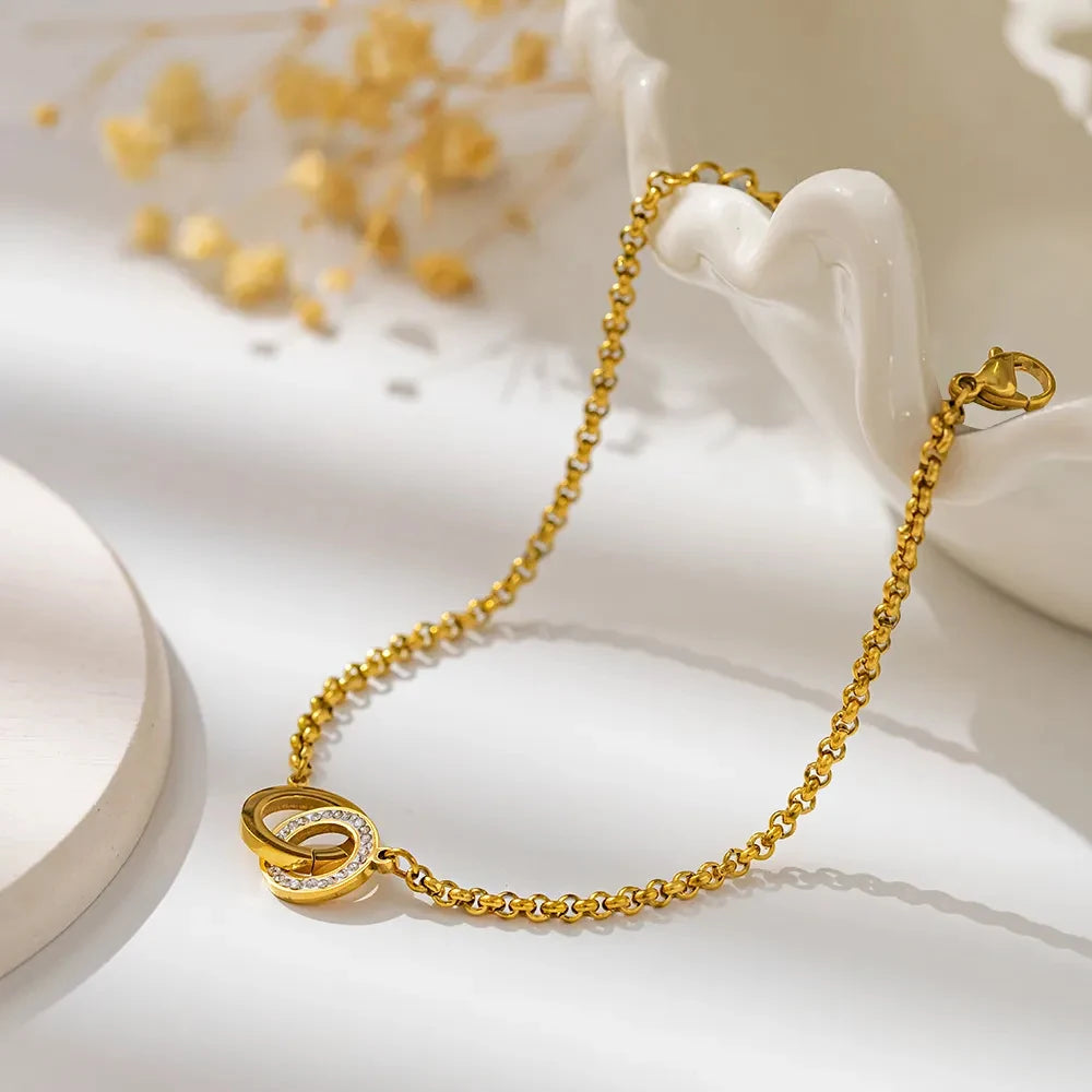 double Round shiny Armkette