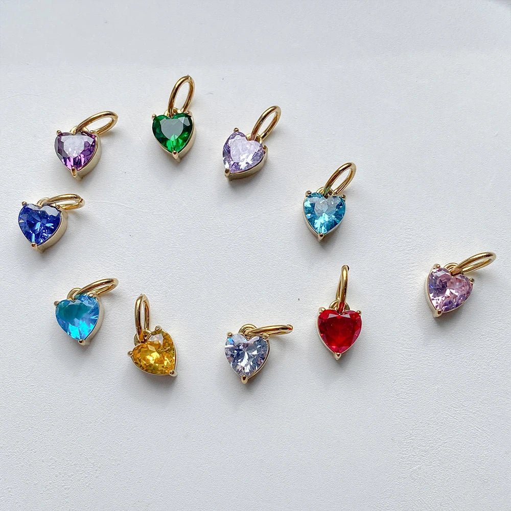 Heart EcoDiamant Birthstone Charm