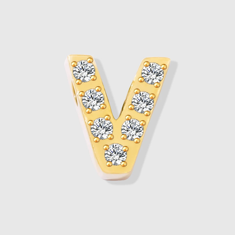 Shiny Floating Letter Charm