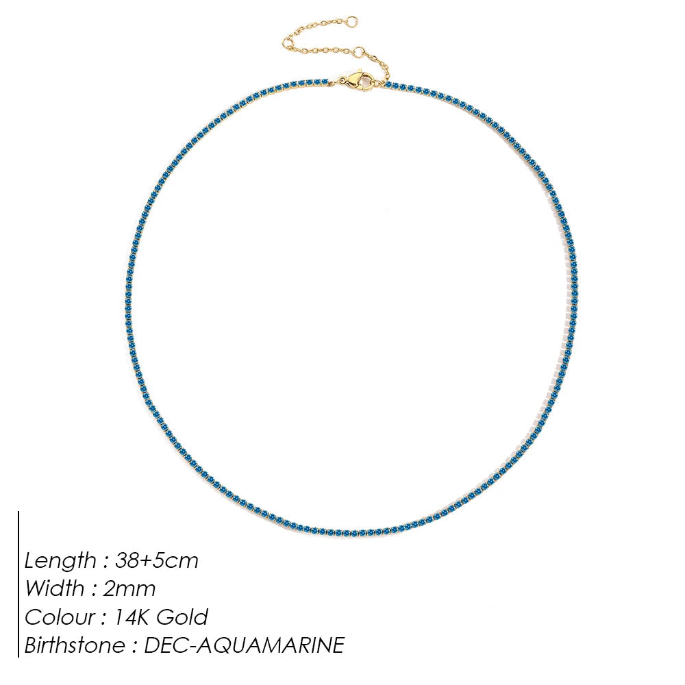 Birthstone Tennis Necklace