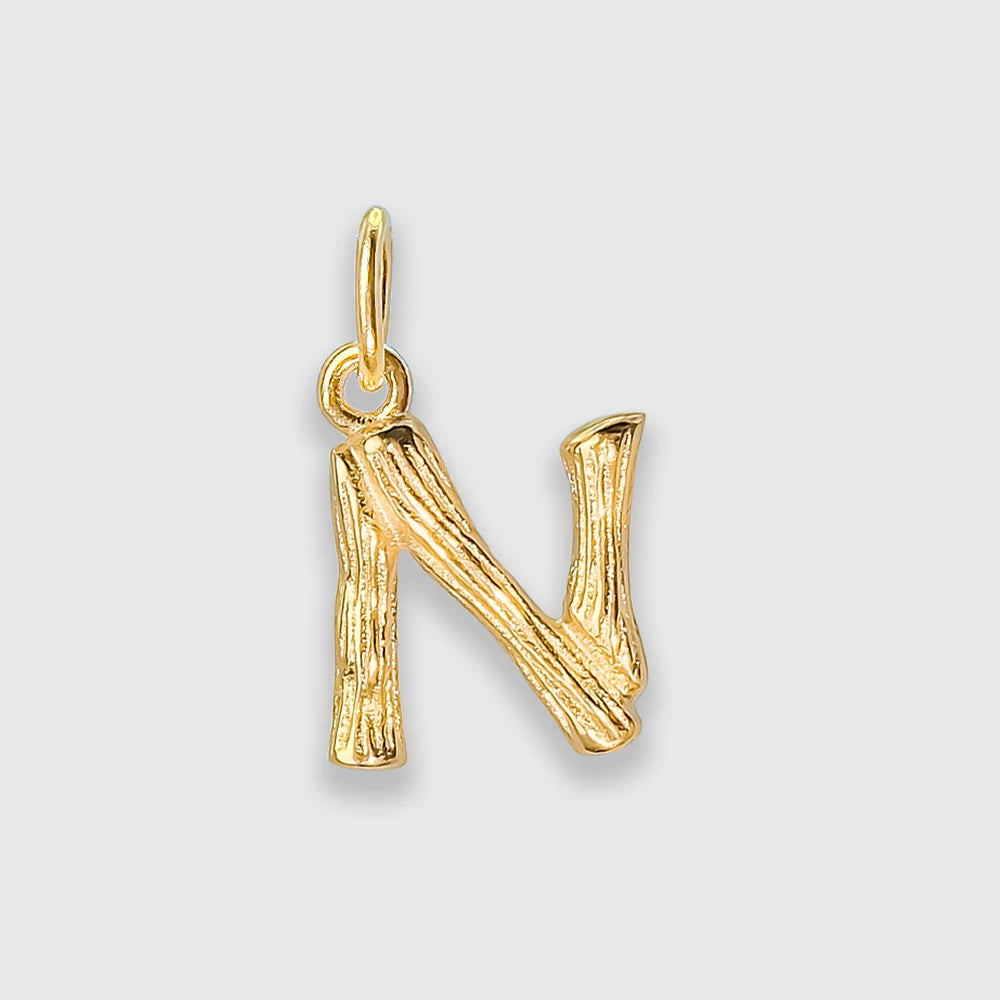 Bamboo Letter Charm