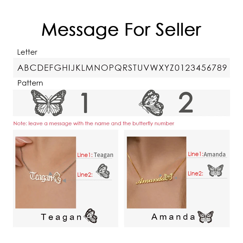 my Butterfly Name Kette
