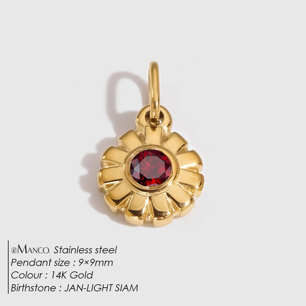 Flower Birthstone Charm