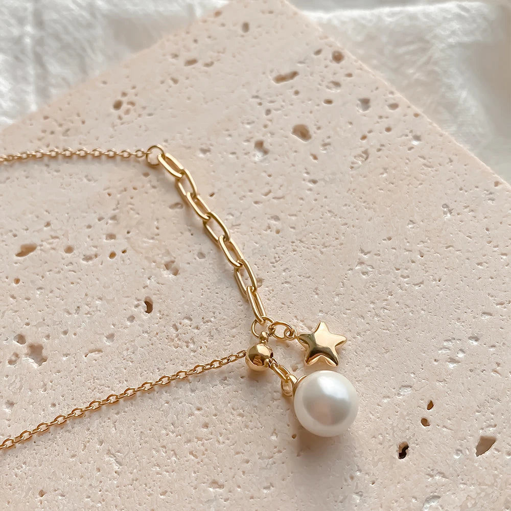 Pearl & Star Y Kette