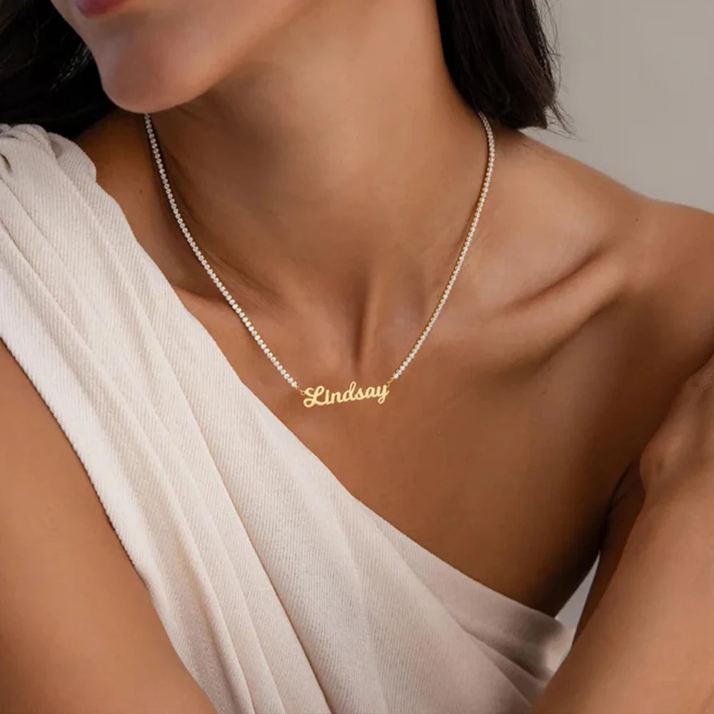 Customized Tennis Name Necklace