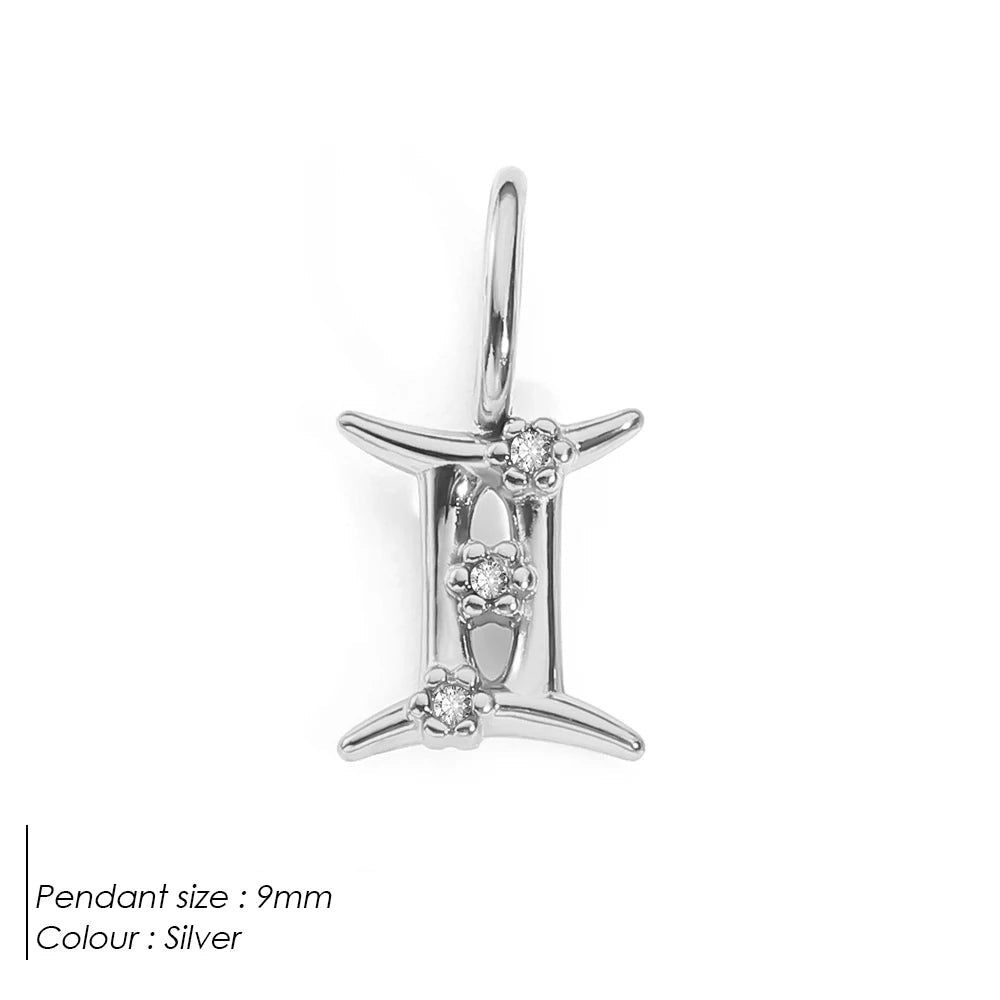 Zodiac Charm Sternzeichen Anhänger mit Kristallen