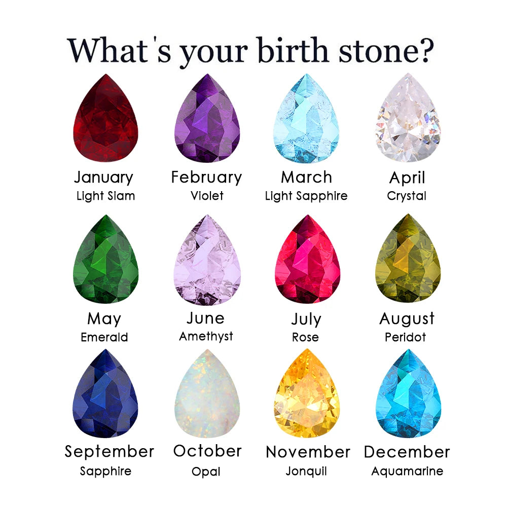 Teardrop Birthstone Kette