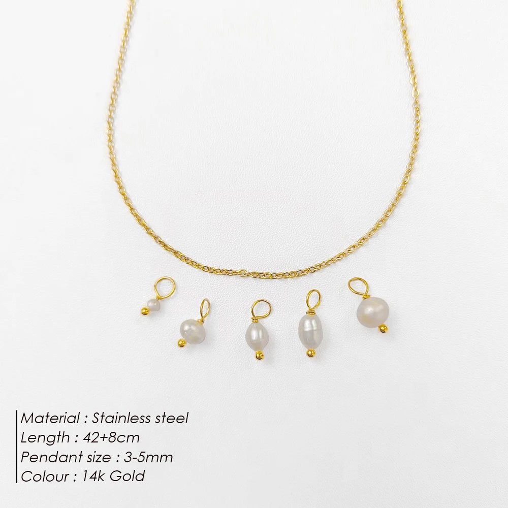 Irregular Vegan Freshwater Pearl Kette