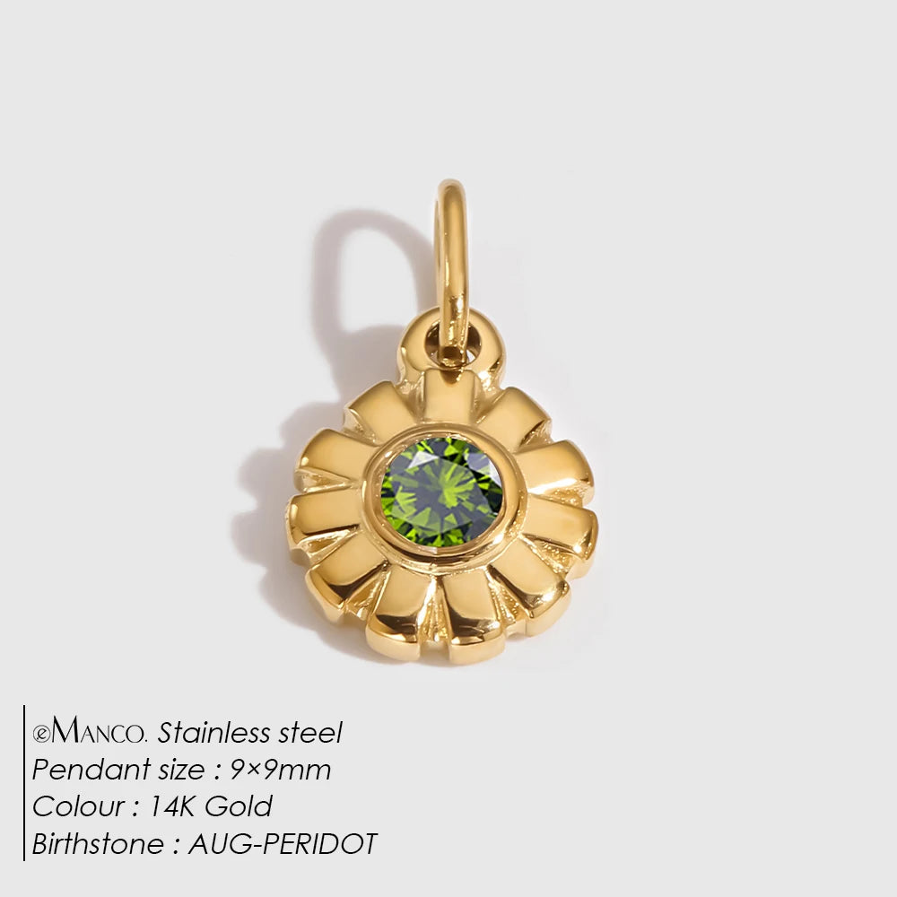 Flower Birthstone Charm