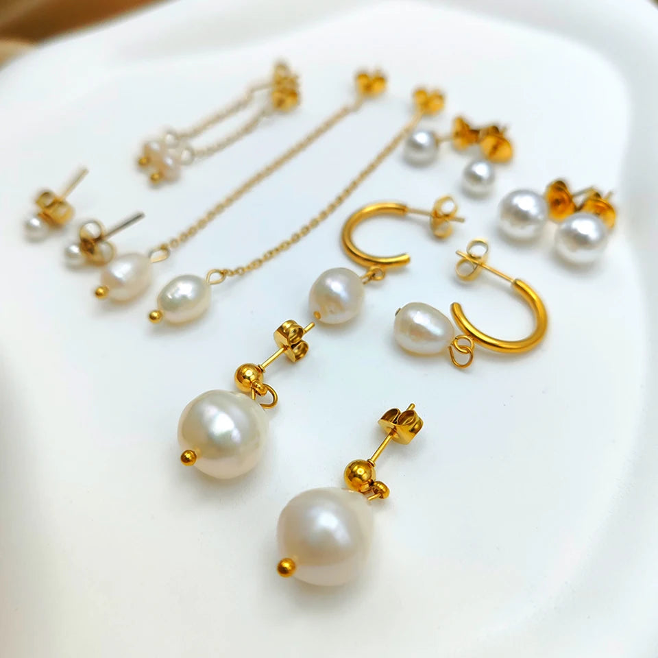 vegan Freshwater Pearl Ohrringe Auswahl