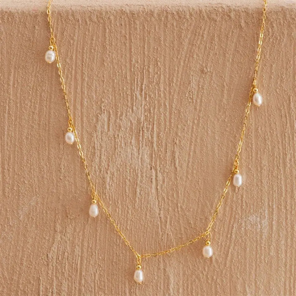 vegan multi oval perla Kette