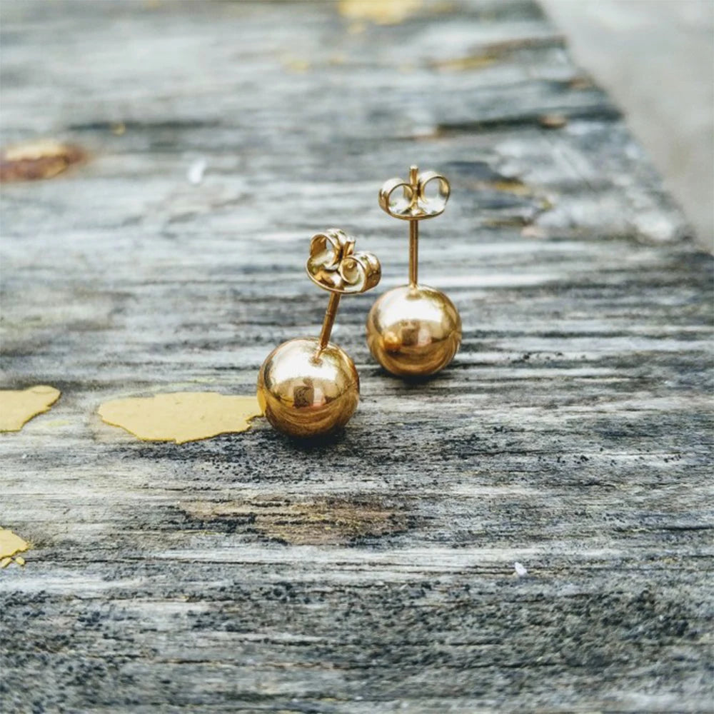 Simple Round Ball Ohrringe