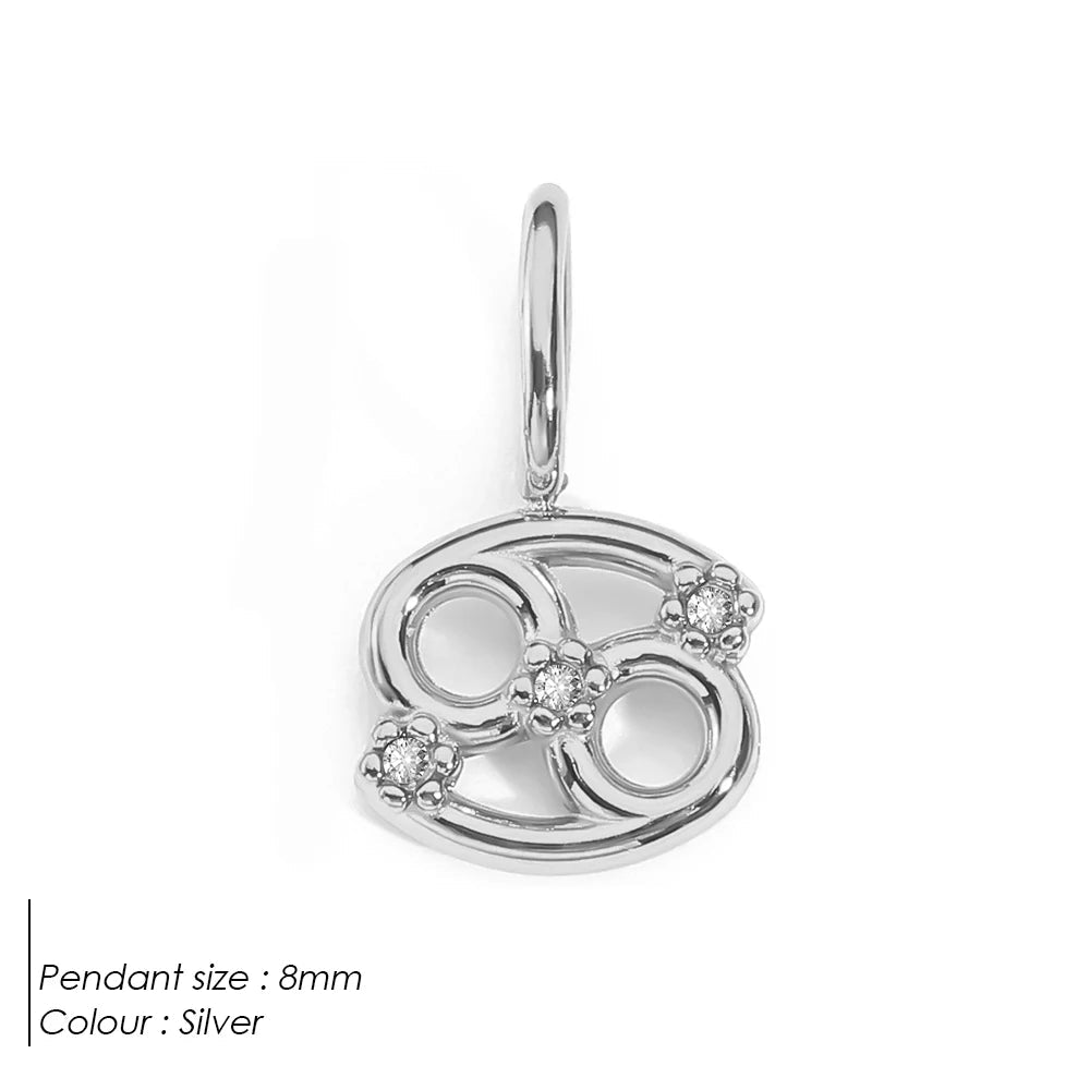 Zodiac Charm Sternzeichen Anhänger mit Kristallen