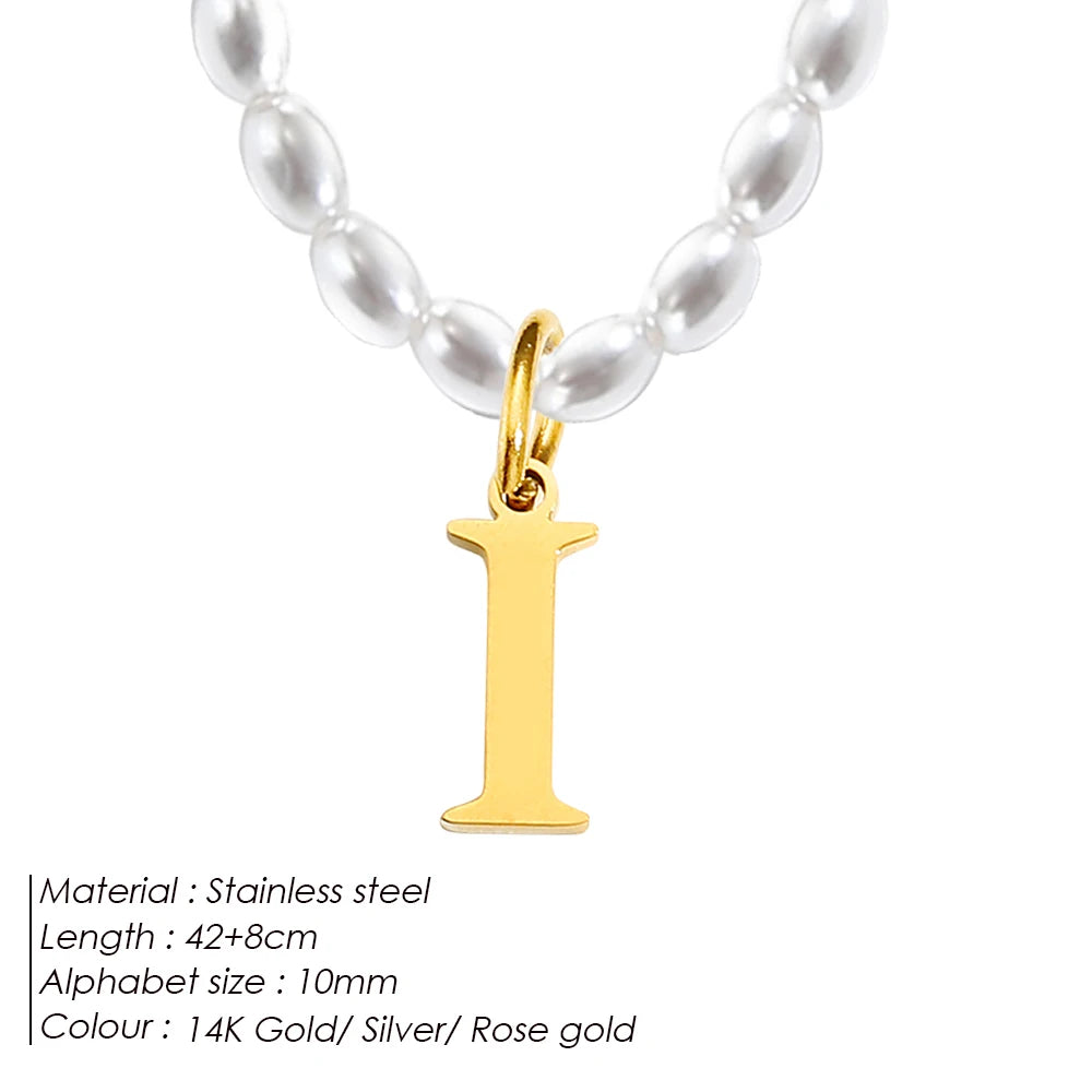 vegan perla beach letter Kette