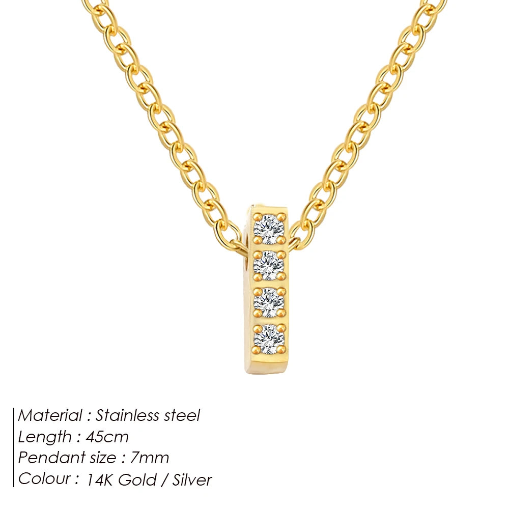 Shiny Floating Letter Charm Kette