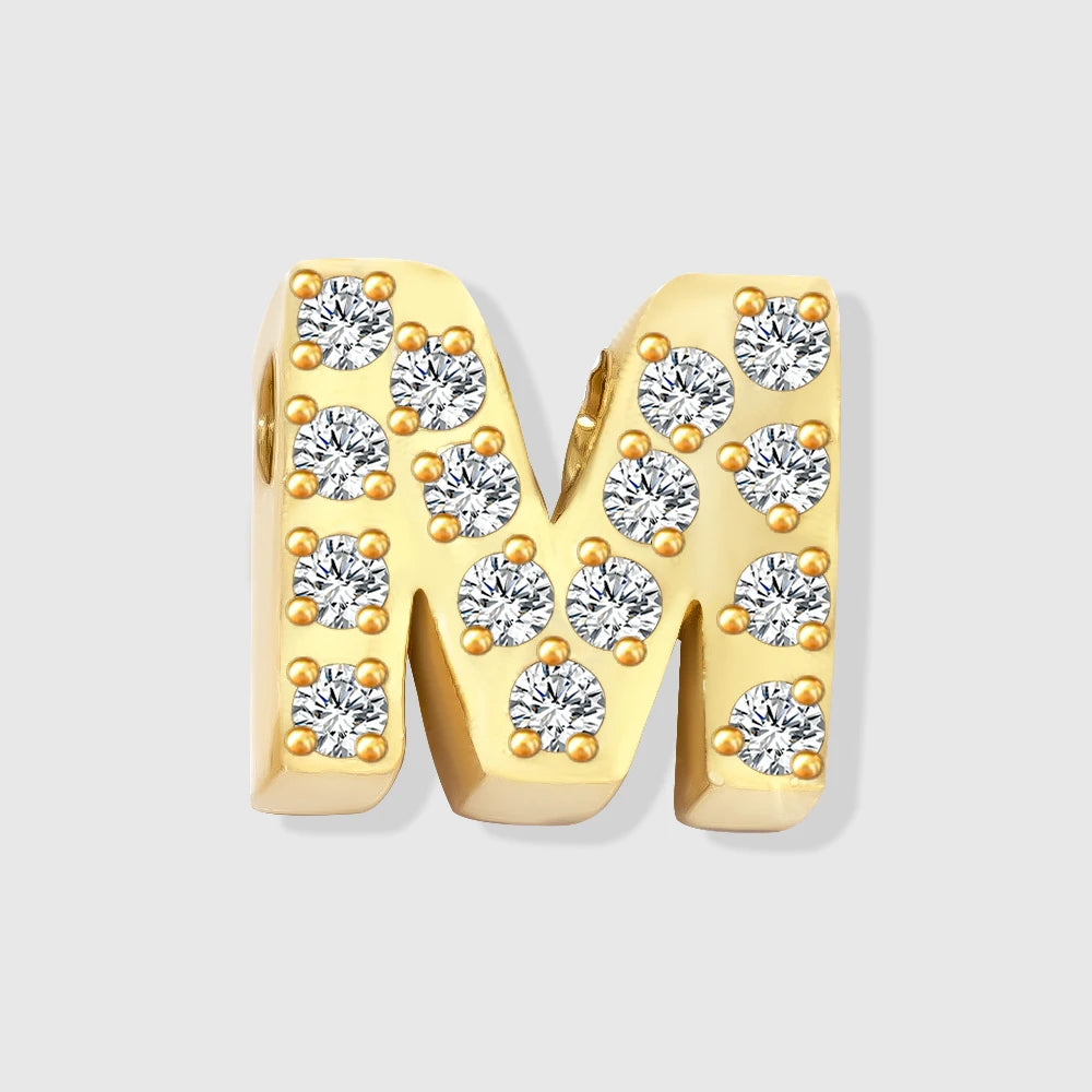 Shiny Floating Letter Charm