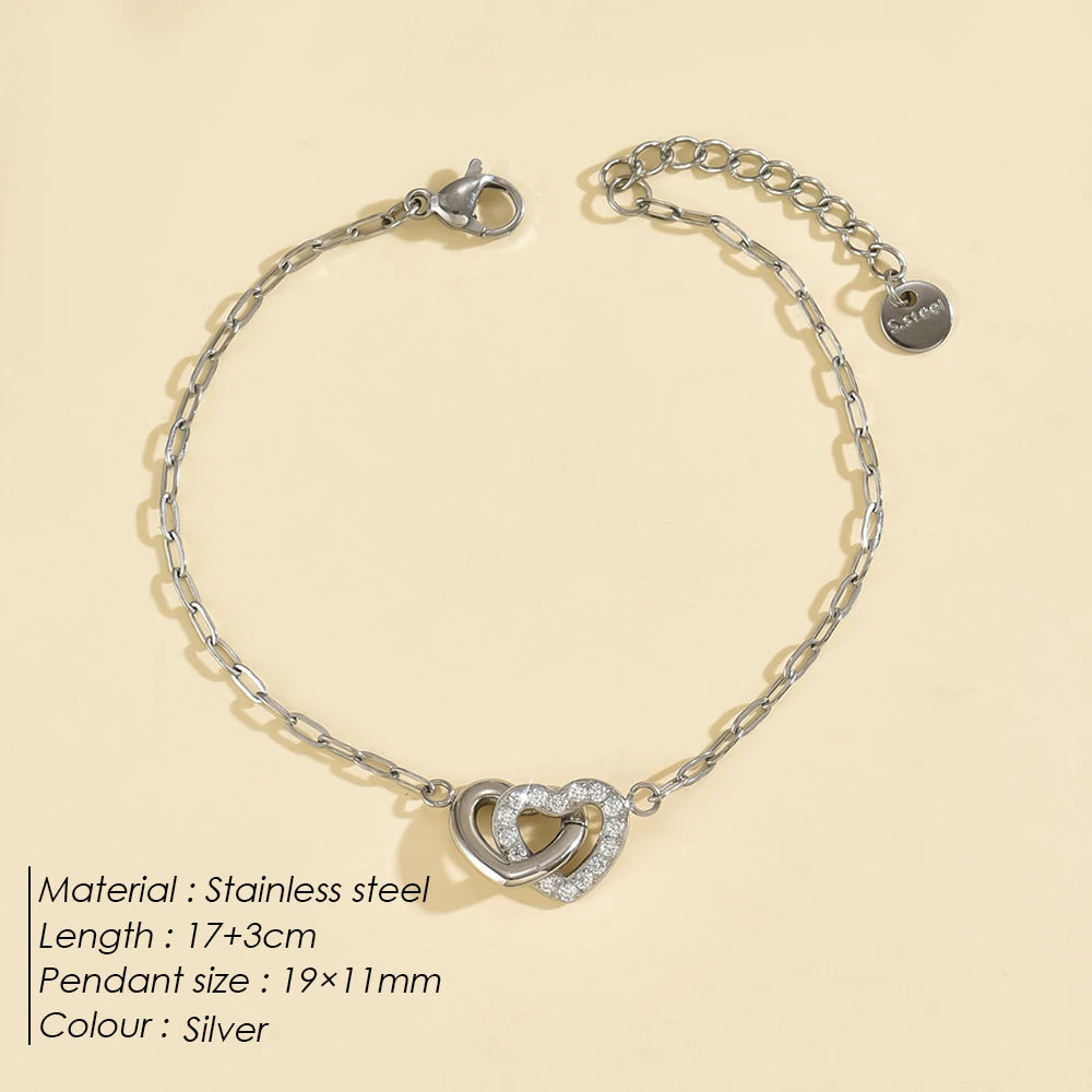 Double Heart Armkette