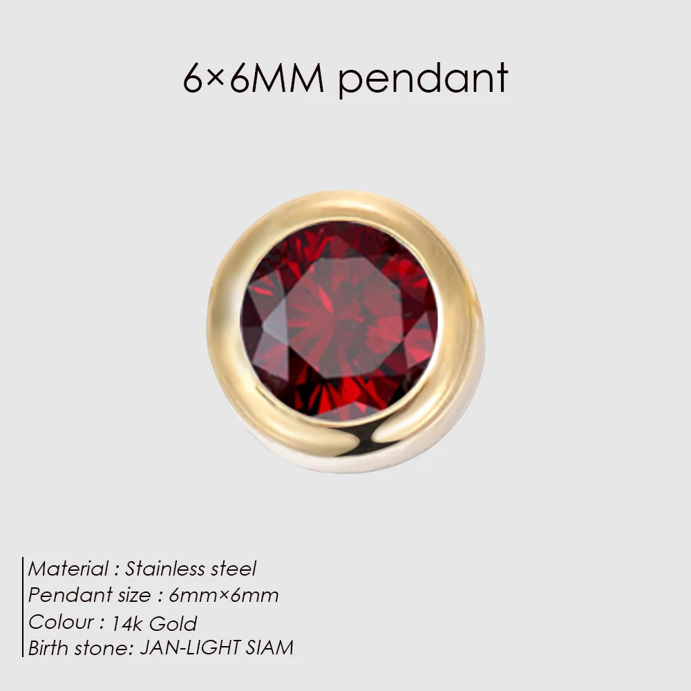 Birthstone Floating Charm Armband