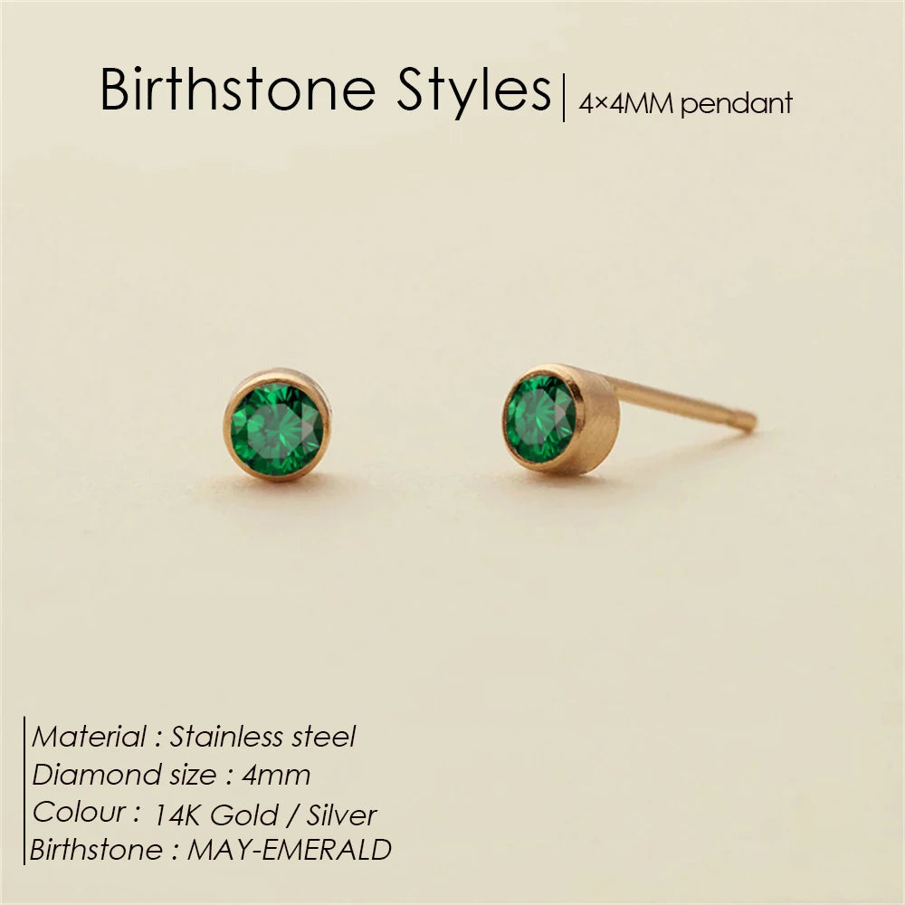 Geburtsstein Studs Ohrstecker Ohrringe