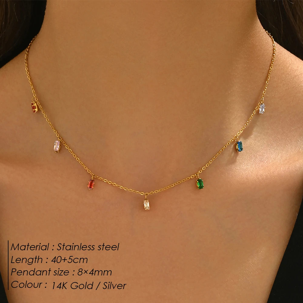 Multi Princess Cut Kette