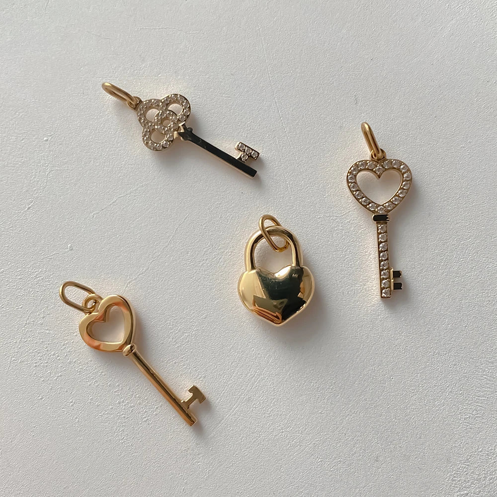 Key Heart Charm