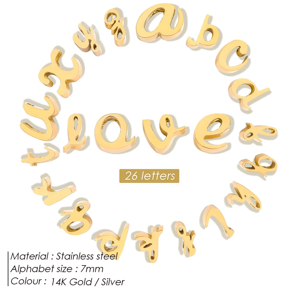 floating Lowercase letter Charm