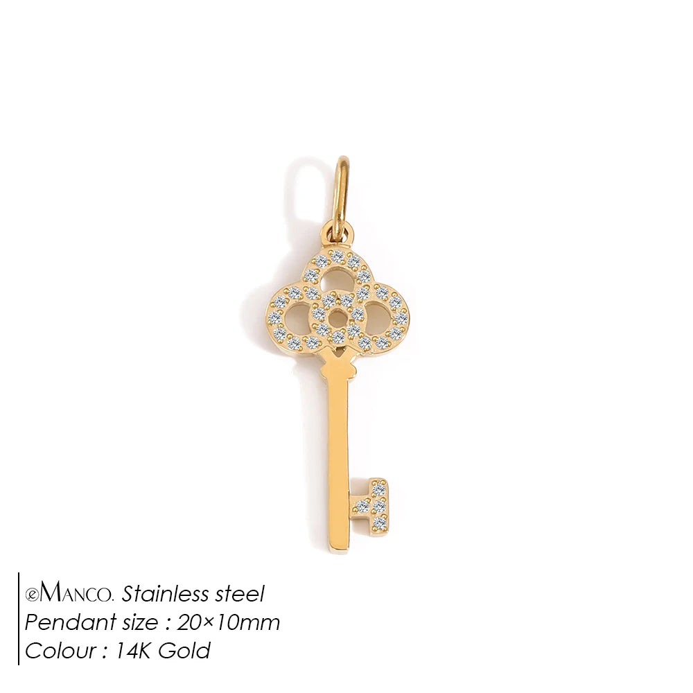 Key Heart Charm
