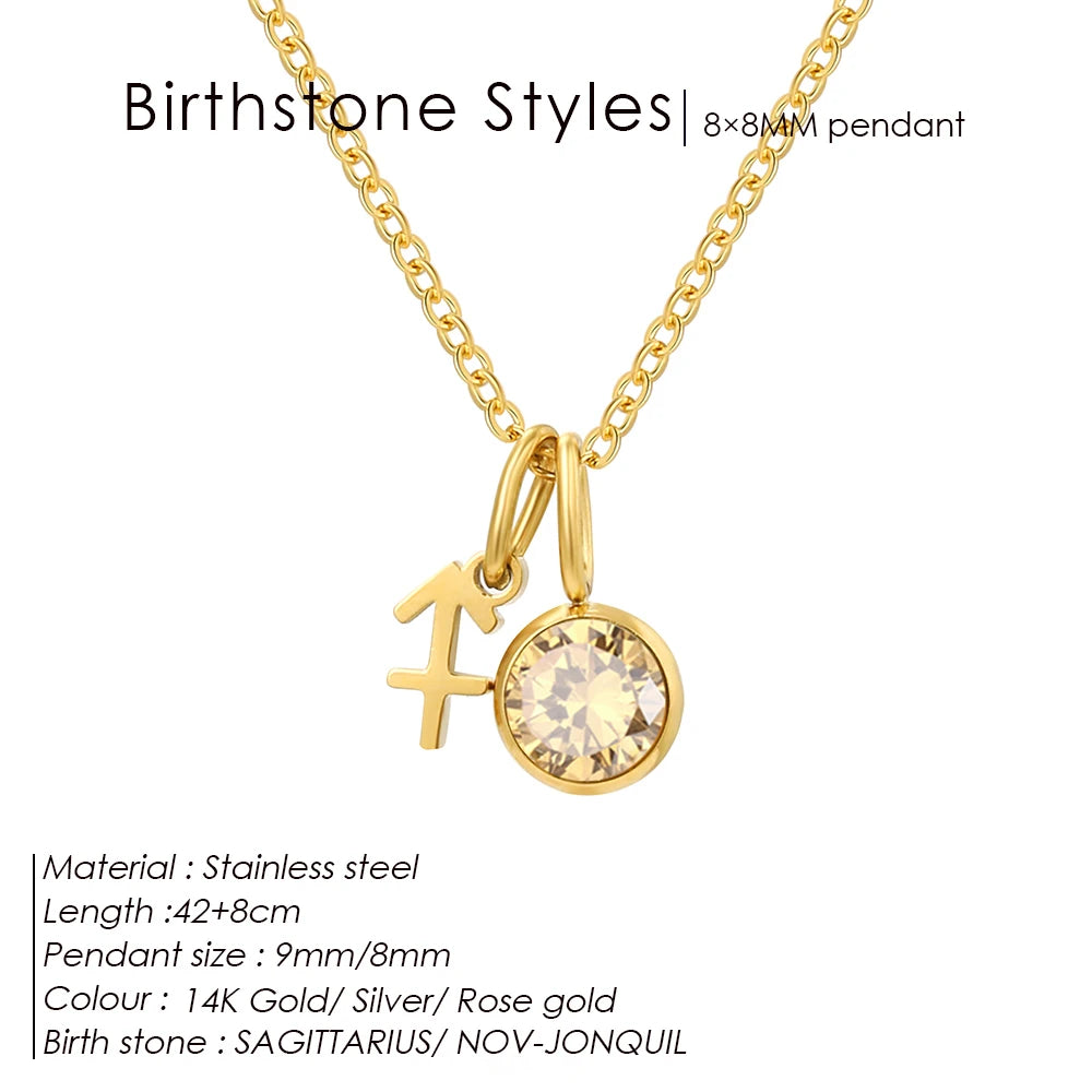 Birthstone Constellation Double Charm Kette